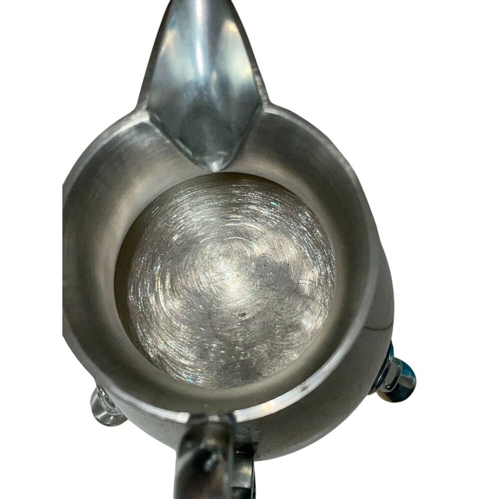 Vintage Williamsbury Stieff Pewter Teapot, Creamer and Sugar Bowl Used - Picture 8 of 16